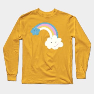 Cute Clouds and a Rainbow Long Sleeve T-Shirt